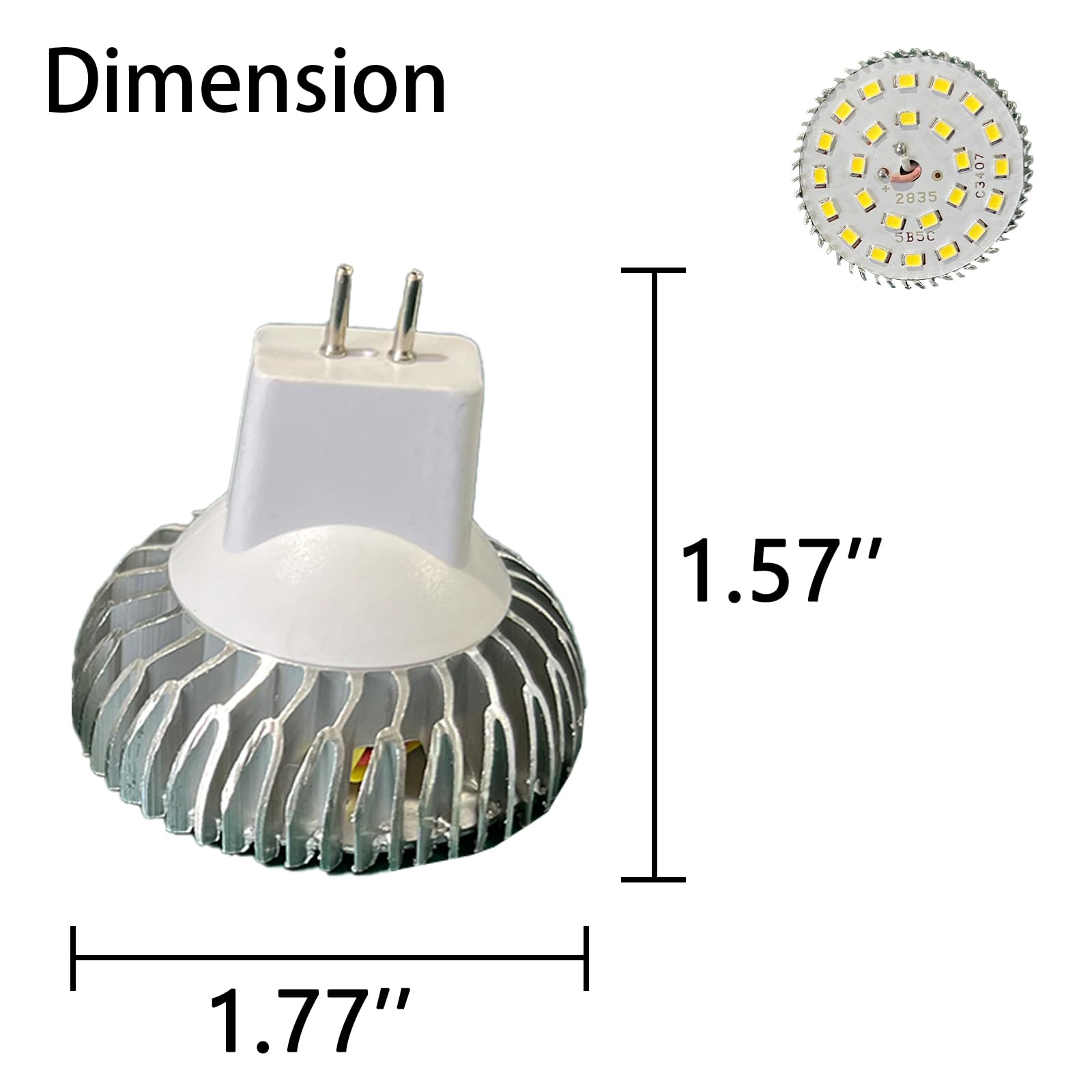 dolria GU5.3 LED Bulb 7W 6000K White Light 560 Lumens Spotlight